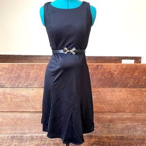 A Pea In The Pod Bee Jeweled Belted Cocktail Dress